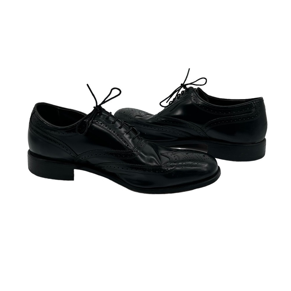 Florsheim Black Rucci Wingtip Oxfords Size 10 1/2 Men's